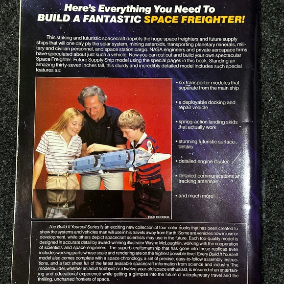 Vintage Space Freighter Future Supply Ship Build It Yourself Kit Series 1982 - Picture 2 of 4